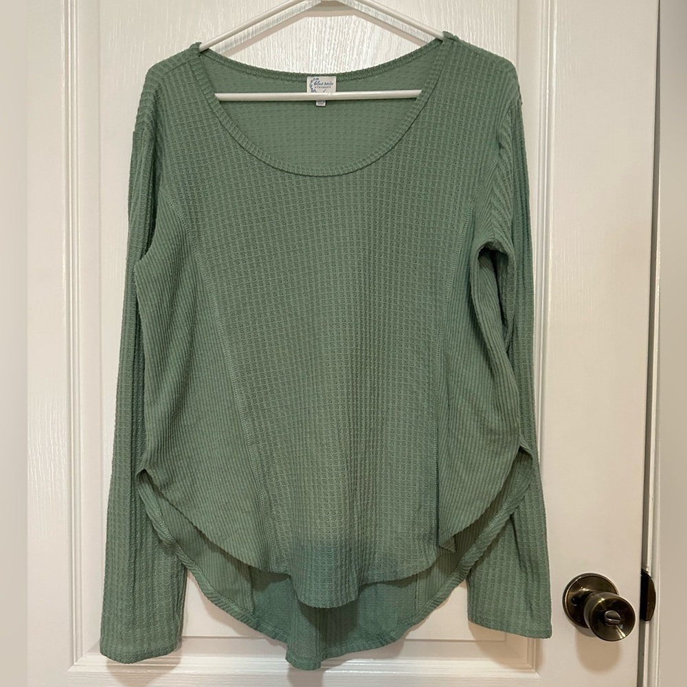Blue Rain Sage Long Sleeve Top